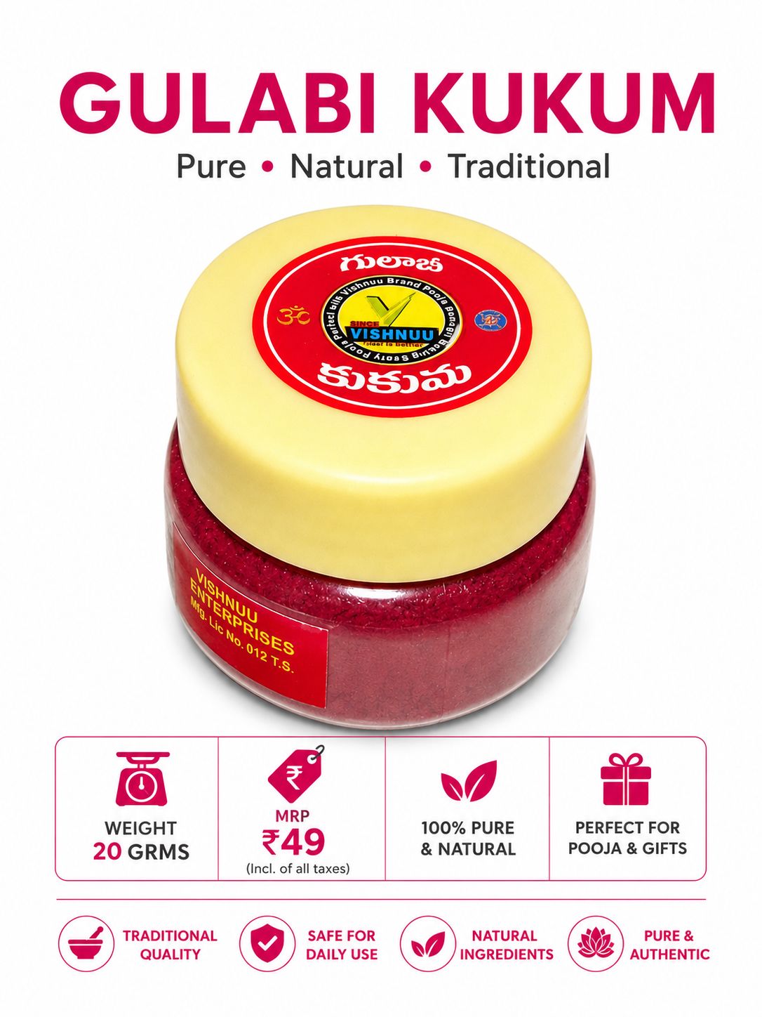 Gulabi Kumkum - 20 grms